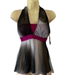Leaping’ Leotards Sparkle Halter Dance Top Woman Adult Size Medium